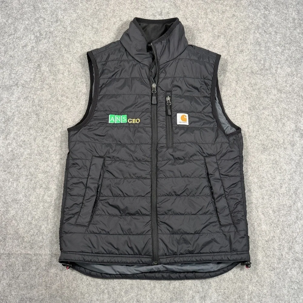 Carhartt Black Insulated Lightweight Gilliam Defender Vest Men's Size Small - Picture 1 of 5